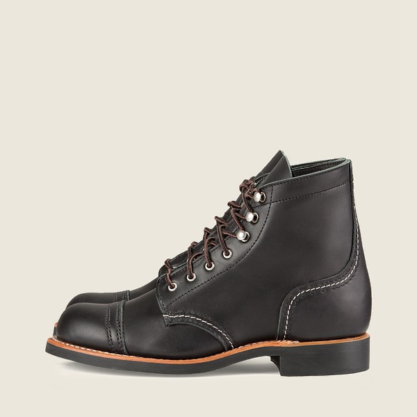 Bottes Red Wing Heritage - Iron Ranger - Short Boundary Cuir - Noir - Femme 310PEMSFC